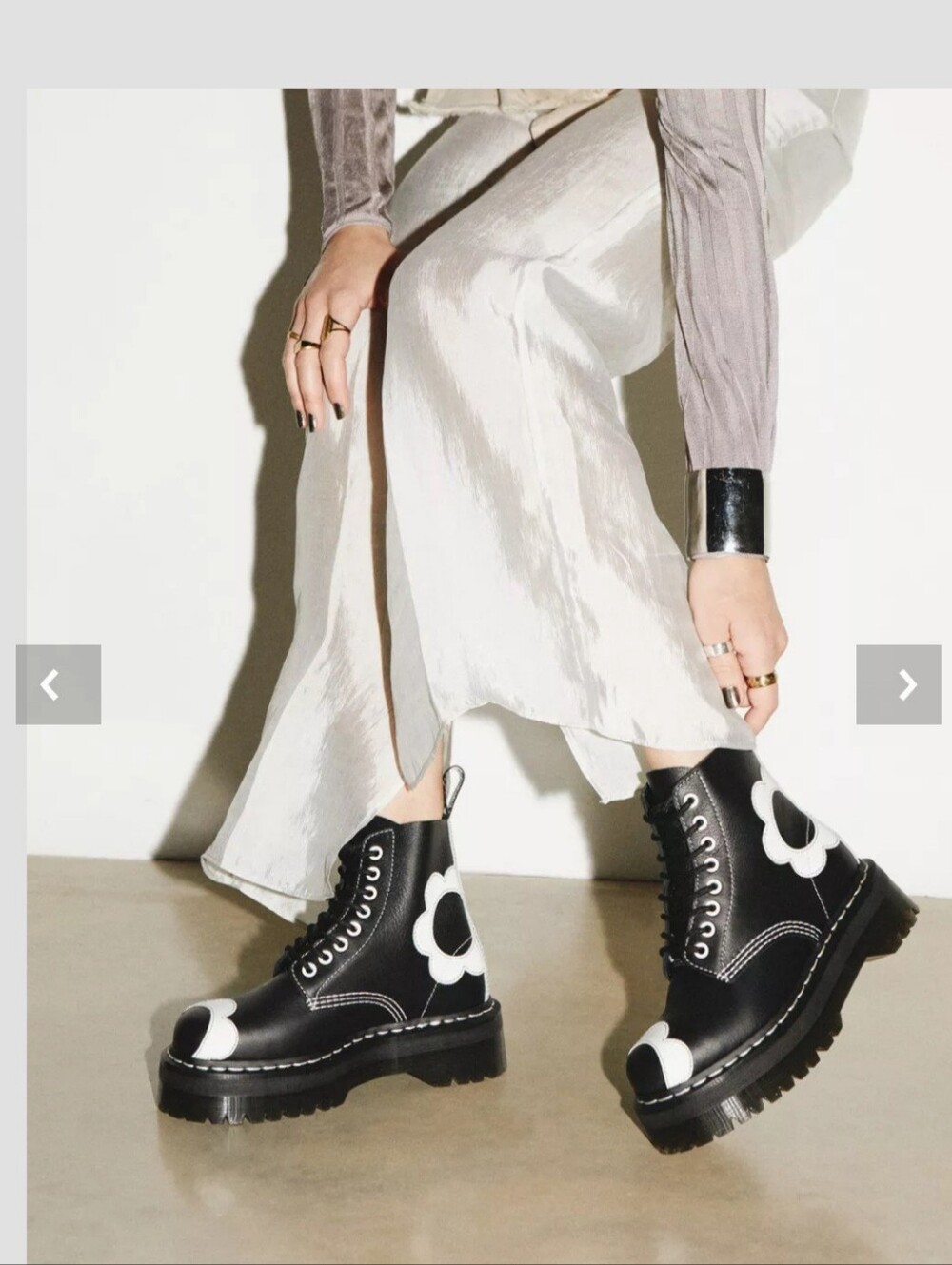 NEW!! Dr Martens Sinclair Flower Pisa Platform Boots. Size 8 - Picture 7 of 10